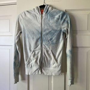 Amazing vintage 2000s tie dye Juicy Couture velour hoodie small S